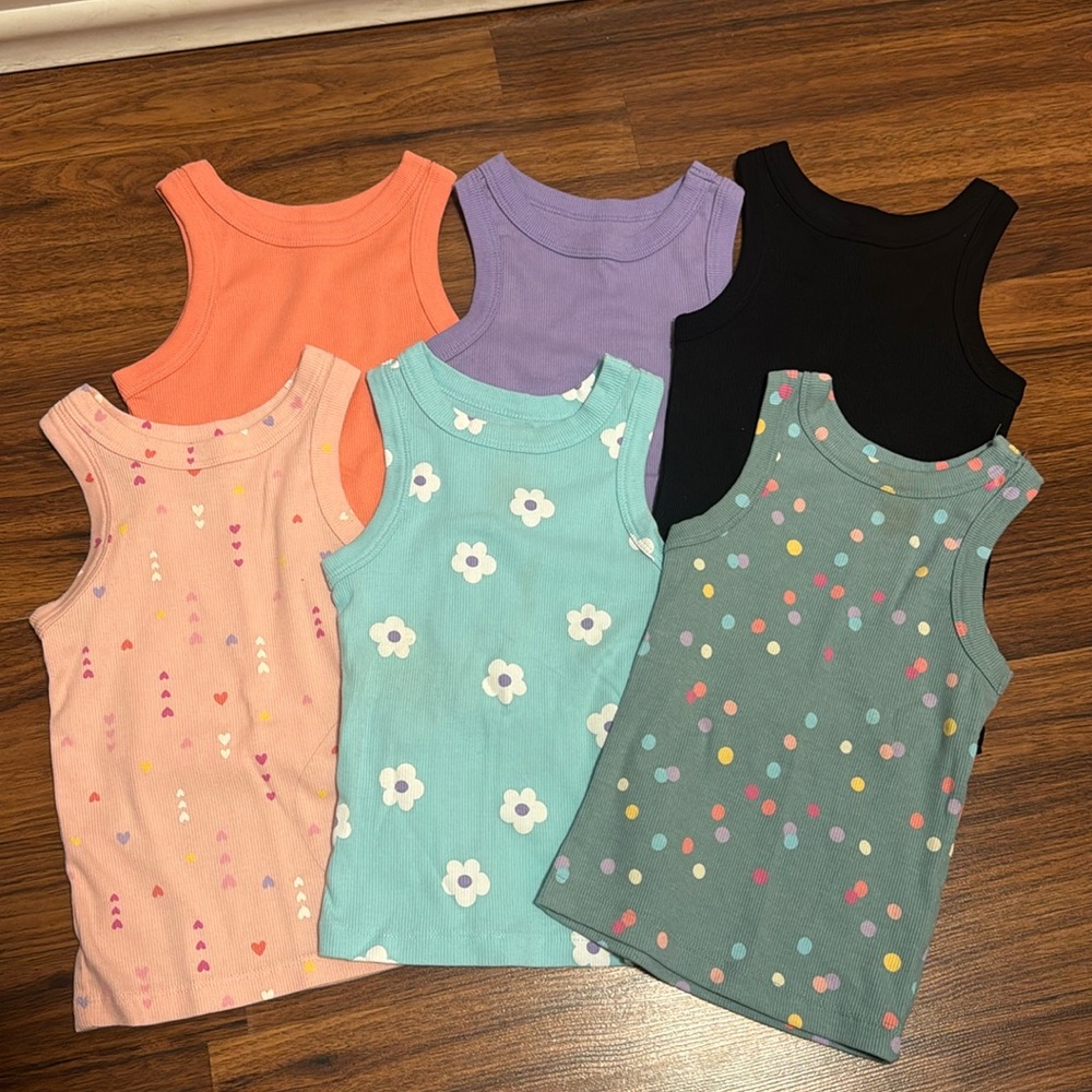 Bulk XS (4-5) Wonder Nation Ribbed Tank Tops